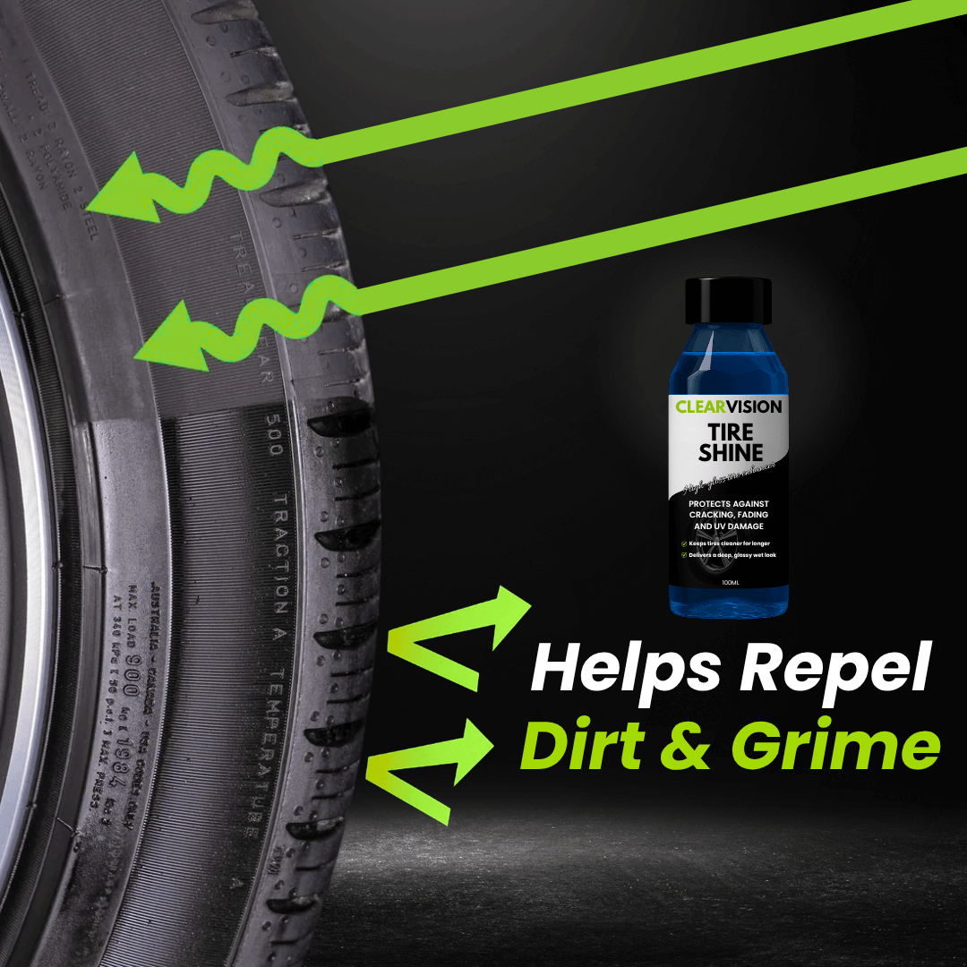 ClearVision™ – TireShine | Deep Black & UV Shield
