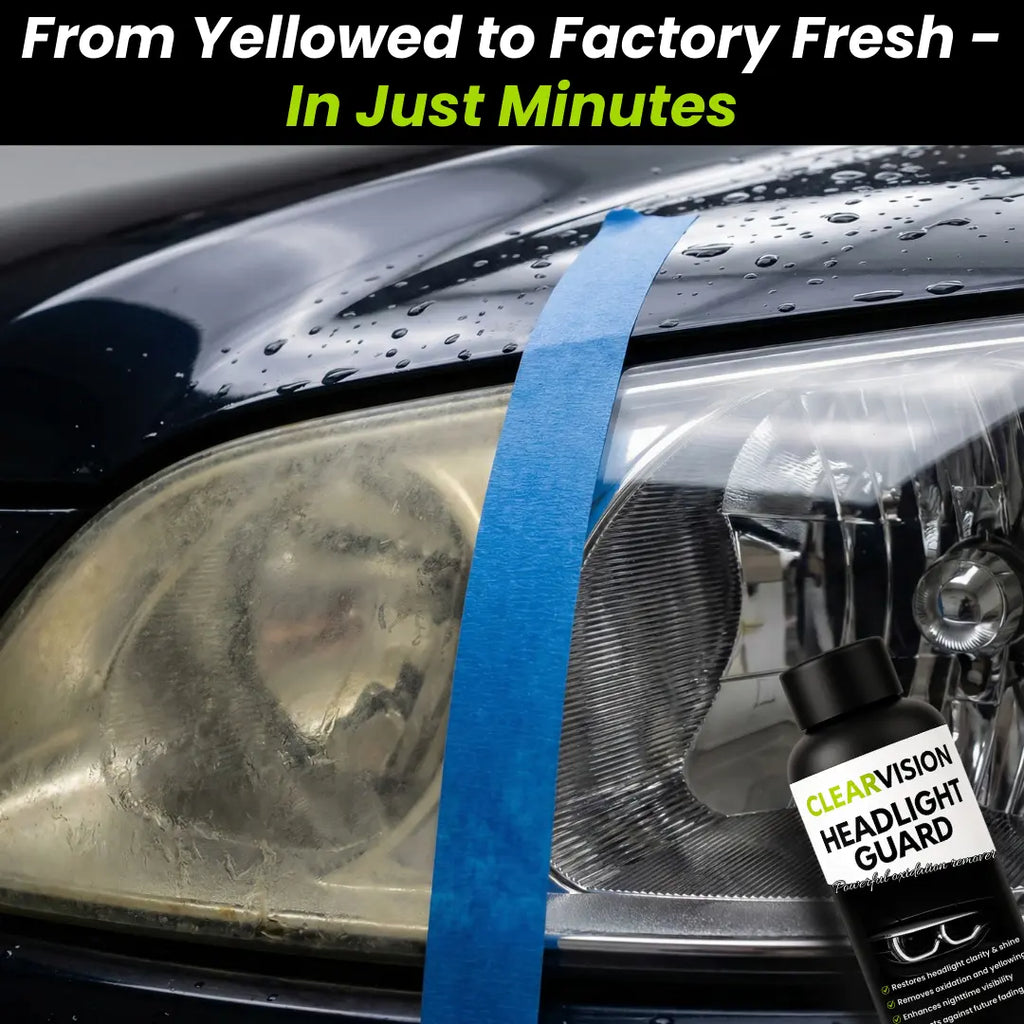 ClearVision™ – HeadlightGuard | Lens Restorer & UV Protector